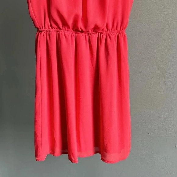 Forever 21 Coral Pink Dress | Coral Pink Dress | Wedding Guest | Spring | Summer - Picture 4 of 8